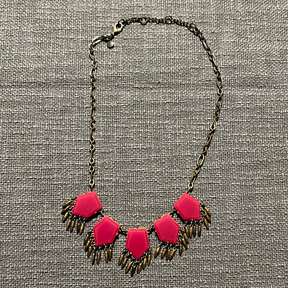 J. Crew Magenta Statement Necklace